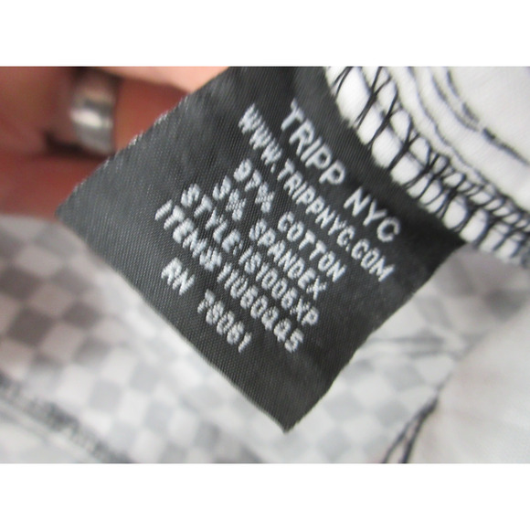 NWT Tripp NYC Daang Goodman Plus Size 28 Checkerboard Skinny Pants HOT TOPIC - Picture 14 of 16